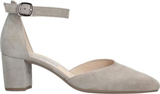 Gabor Taupe Suede Enkellaarsjes met Hoge Hak - Dames - Pumps - Beige - 37 1/2 EU - Su&egrave;de - Schoenen