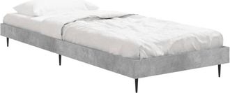vidaXL Bed Frame without Mattress Concrete Grey 75x190 cm Small Single Vidaxl