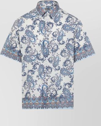 Etro short sleeve paisley shirt button down collar
