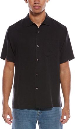 Tommy Bahama Hawaiian Herringbone Silk Shirt