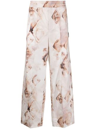 A-Cold-Wall* rhombus logo-print cotton trousers - Neutrals