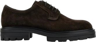 Hogan Laced Shoes, male, Brown, Size: 9 1/2 US Brown Suede Lace-up Ankle Boot