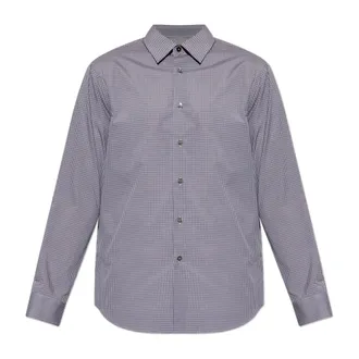 Paul Smith Casual Shirts, male, Gray, Size: 3XL Regular-Fit Gingham Shirt