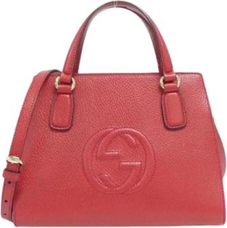 Gucci Pre-owned Handbags, female, Red, Size: ONE SIZE Pre-owned Vintage Handbag