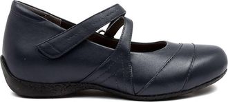 Ziera Womens Xray Mary-Jane Flats - Extra Wide In Navy