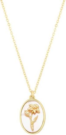 Set & Stones Katrina Birth Flower Necklace in Gold /March at Nordstrom