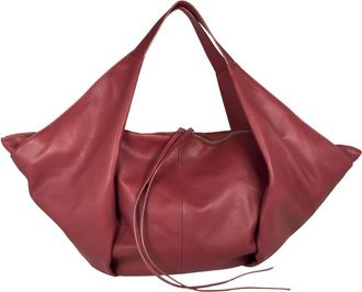 Vic Mati&eacute; Tabita Hobo Bag - Dames - Schoudertassen - Rood - ONE Size - Leer - Tassen