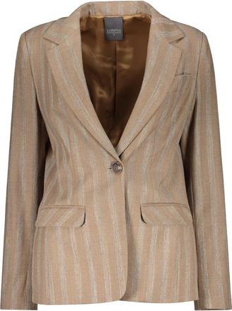 Lorena Antoniazzi Wollen Single-Breasted Blazer - Dames - Blazers - Beige - S - Wol - Jassen