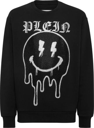 Philipp Plein LS Smile Sweatshirt - Heren - Sweatshirts - Zwart - 3XL - Katoen - Hoodies & sweatvesten