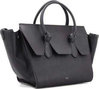 Celine Tie Knot Grainy Leather Small tote bag - Zwart