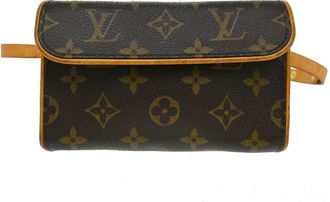 Louis Vuitton Florentine Waist Monogram Canvas Brown Canvas Handbag (Pre-Owned)