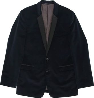 Dolce & Gabbana 2000s velvet blazer - men - Cotton/Silk/Polyester/Viscose/Acetate - 50 - Blue