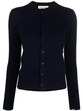 Extreme Cashmere round-neck cashmere cardigan - Blue