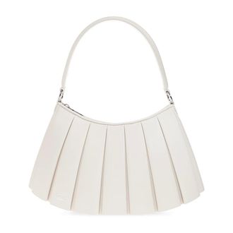 Lacoste Shoulder Bags, female, White, Size: ONE SIZE Lenglen Medium Leather Handbag