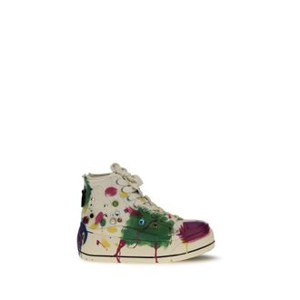 R13 Cotton High Top Womens Sneakers