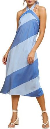 Ciebon Alishia Halter Neck Shealth Dress in Blue Multi at Nordstrom Rack, Size X-Small
