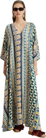 La DoubleJ Flowing Muumuu Jurk - Dames - Maxi kleedjes - Veelkleurig - S - Kleedjes