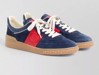 Valentino Garavani suede leather low-top sneakers
