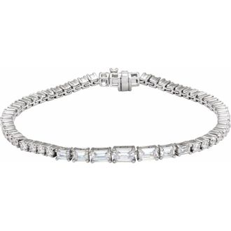 Diamond2Deal 14k Gold 4 5/8 CTW Lab-Grown Diamond Line Bracelet 7