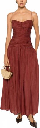 Matteau Gathered Drop Waist Dress In Maroc
