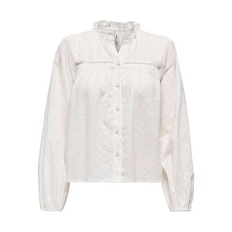 Only Blouse met lange mouwen en Mao-kraag
