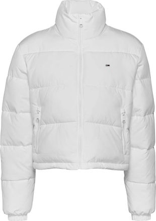 Tommy Jeans Witte Gewatteerde Jas Aw 24 - Dames - Winterjassen - Wit - XS - Polyester - Jassen