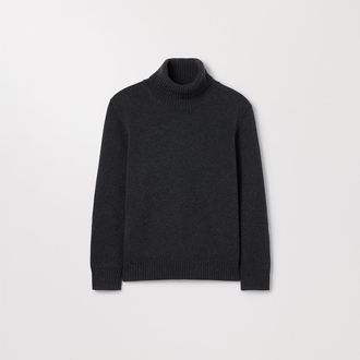 Asket The Cashmere Roll Neck Charcoal Melange