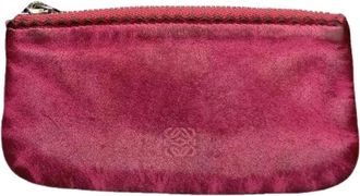 Loewe Pre-owned Leather Wallet - Dames - Vintage Mini Tas - Roze - ONE Size - Leer - Vintage
