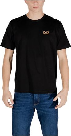 Emporio Armani Katoenen T-shirt met Korte Mouwen - Heren - T-shirts - Zwart - L - Katoen - Tops