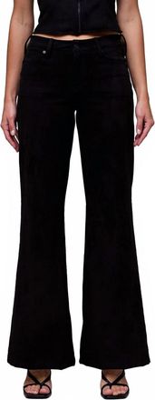 Hidden Jeans Suede Flare Pants In Black