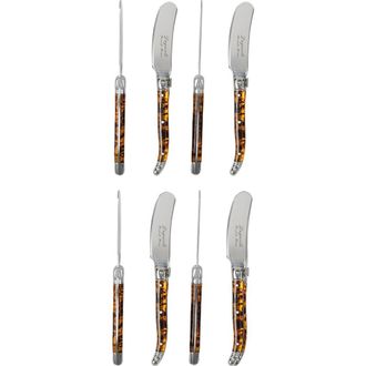 French Home 8-Piece Spreader Knife Set in Tortoise Shell at Nordstrom Rack