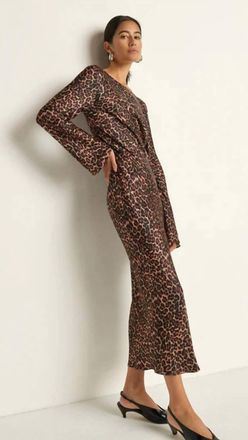 Nation Ltd Assaka Midi Dress In Leopard