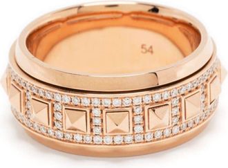 Statement 18kt rose gold Rockaway Spinner diamond ring - women - Diamond/18kt Rose Gold - 46