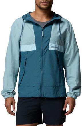 Columbia Spire Valley Water Repellent Windbreaker in Crushed Blue/Everblue/Marine at Nordstrom, Size Xx-Large