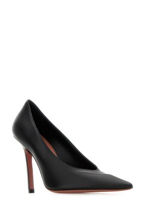 Amina Muaddi Christinepump100 Blk Black Scarpe Con Tacco High Heel Shoes
