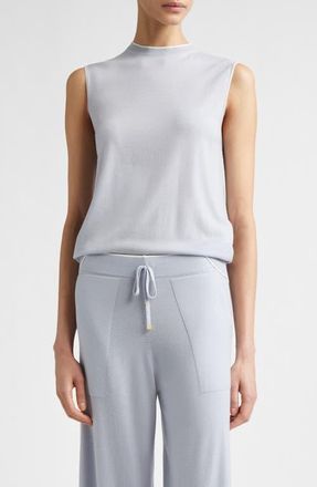 Eleventy Avalon Travel Merino Wool Hoodie in 130-01 Sky Blue/white at Nordstrom, Size X-Small