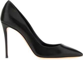 Casadei Black Leather Heels
