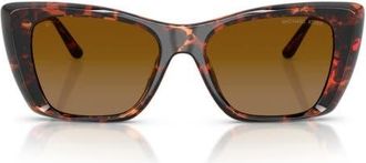 Michael Kors Tokyo 53mm Polarized Gradient Square Sunglasses in Luggage Tortoise/brown at Nordstrom