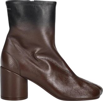 Maison Margiela Anatomische enkellaarzen - Dames - Laarzen met Hak - Bruin - 39 EU - Leer - Schoenen