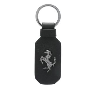 Ferrari Keyrings, male, Black, Size: ONE SIZE Black Keychain with Logo Plaque