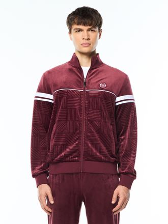 Sergio Tacchini Debossed Orion Velour Track Jacket