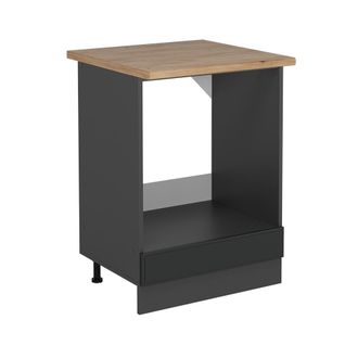 Vicco Armario Para Horno Empotrado R-line, Antracita Casa De Campo, 60 Cm, Et Roble Vicco