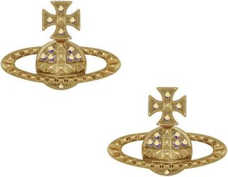 Vivienne Westwood MAYFAIR BAS RELIEF EARRINGS Size: OS, colour: GOLD