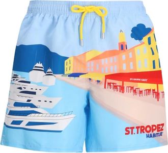 MC2 Saint Barth Costume da bagno con stampa grafica - Blu