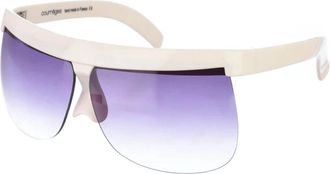 Courr&egrave;ges Ovale Acetaat Zonnebril - Dames - Zonnebrillen - Wit - ONE Size - Accessoires