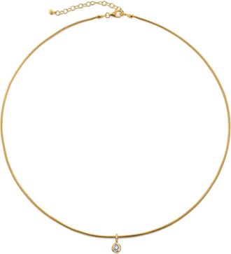 Monica Vinader Collana in oro vermeil 18 carati con diamante a goccia