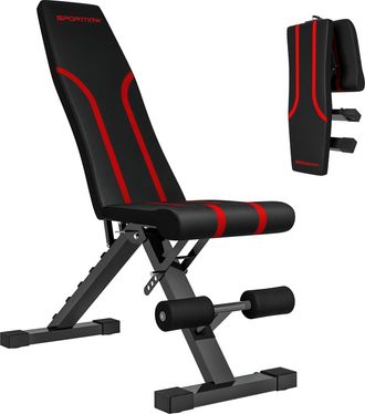 OEM Banco De Musculaci&oacute;n Ajustable Plegable Con Respaldo Y Asiento Regulables Estructura De Acero Y Rodillos Para Piernas