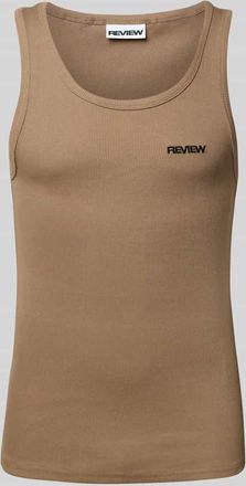 Review Tanktop mit Label-Stitching in Mud, Gr&ouml;&szlig;e XS