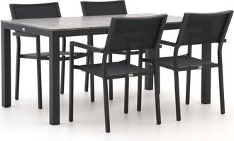 Bellagio la vita attrattiva Bellagio Roma/Fidenza 160cm dining tuinset 5-delig stapelbaar