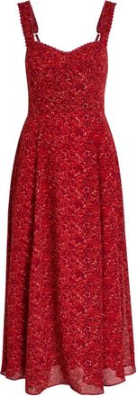 Reformation floral sleeveless midi dress - Red